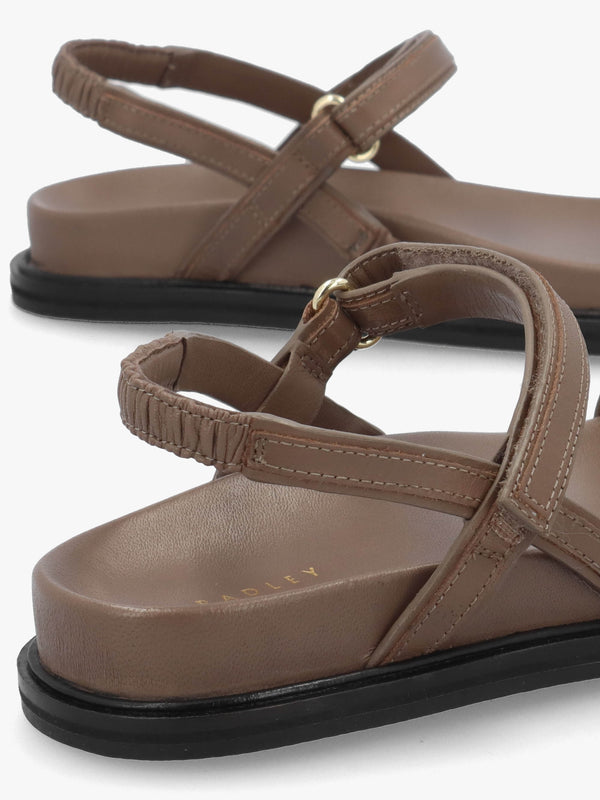 Broadway Market Acorn Leather Sandals