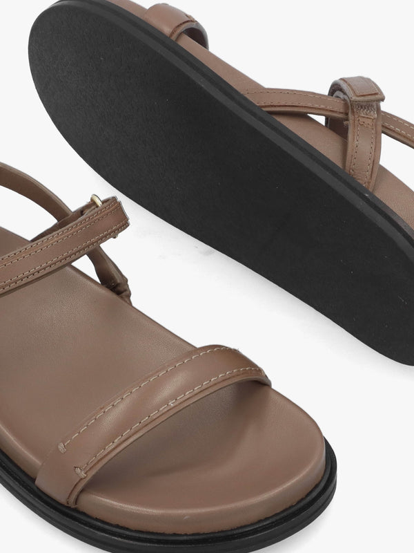 Broadway Market Acorn Leather Sandals