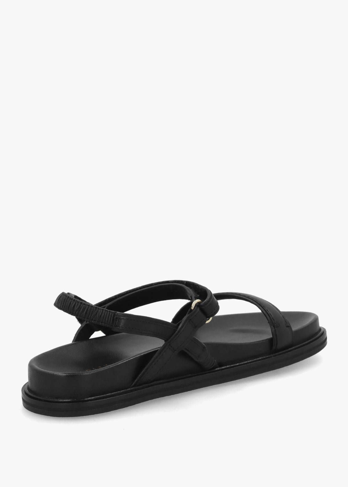 Broadway Market Black Leather Sandals