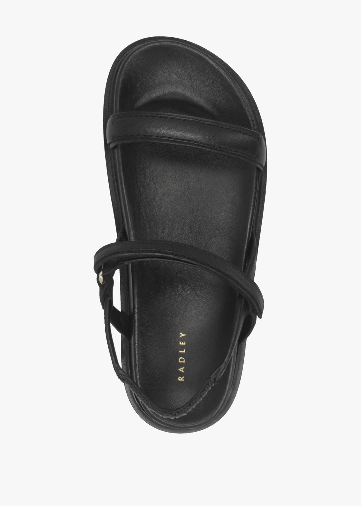 Broadway Market Black Leather Sandals