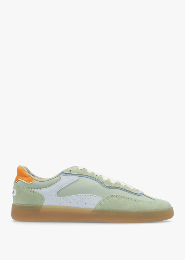 Men's Park Sage Green Nylon & Suede Trainers