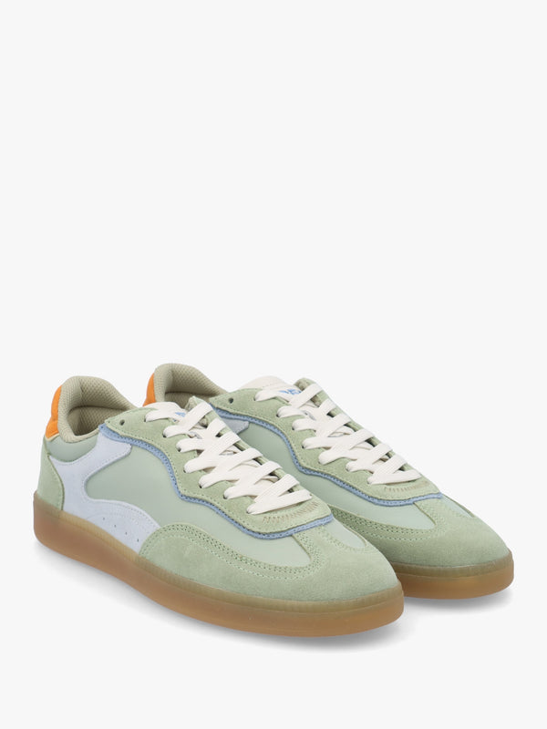 Men's Park Sage Green Nylon & Suede Trainers