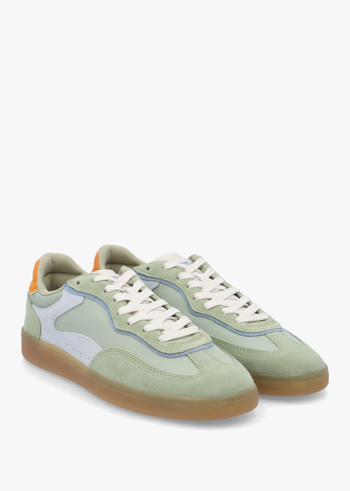 Men's Park Sage Green Nylon & Suede Trainers