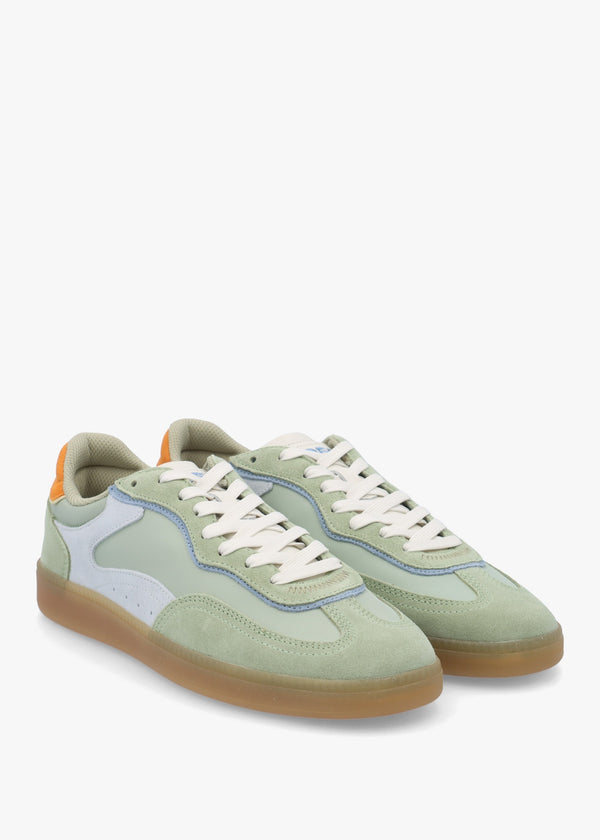 Men's Park Sage Green Nylon & Suede Trainers