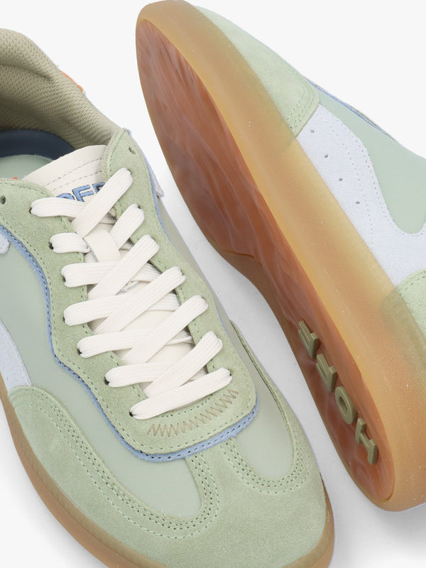 Men's Park Sage Green Nylon & Suede Trainers