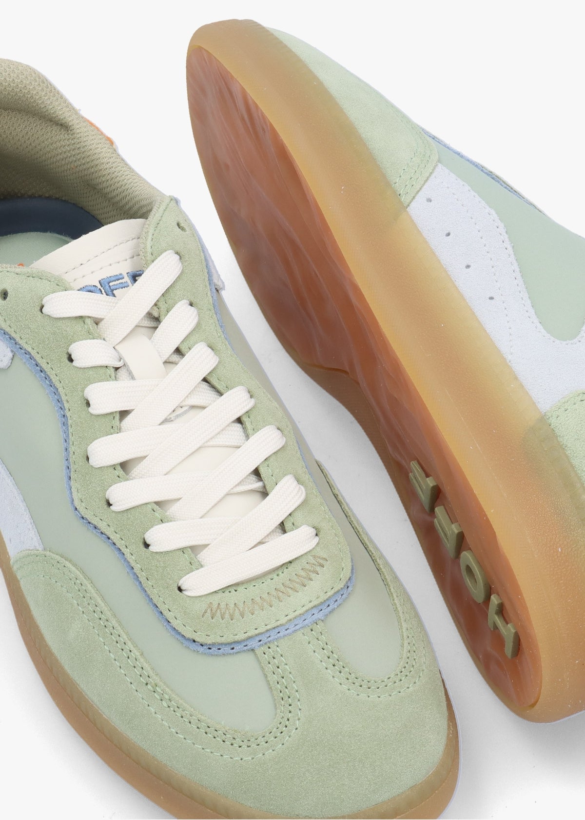 Men's Park Sage Green Nylon & Suede Trainers