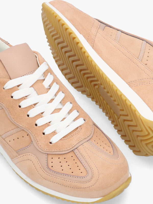 Sarita Nude Suede Runner Trainers