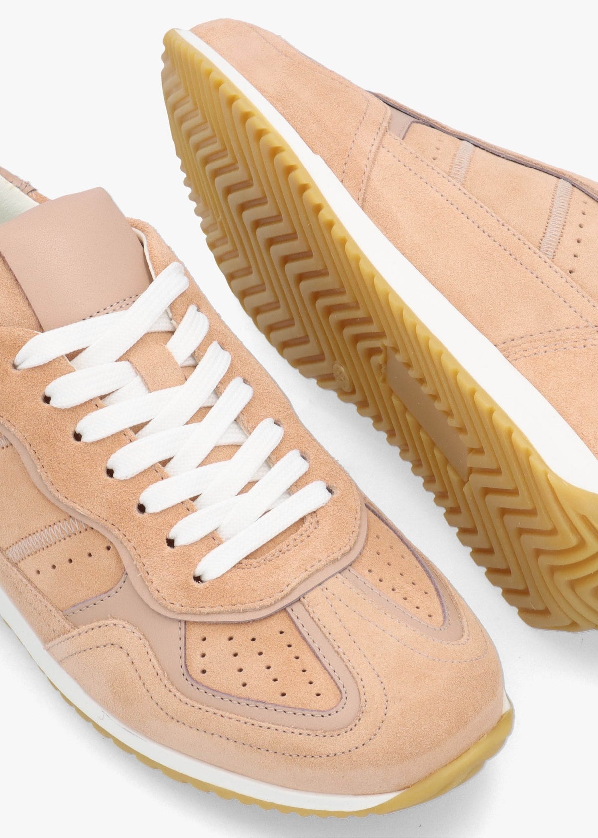 Sarita Nude Suede Runner Trainers