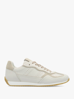 Sarita Off White Leather Runner Trainers