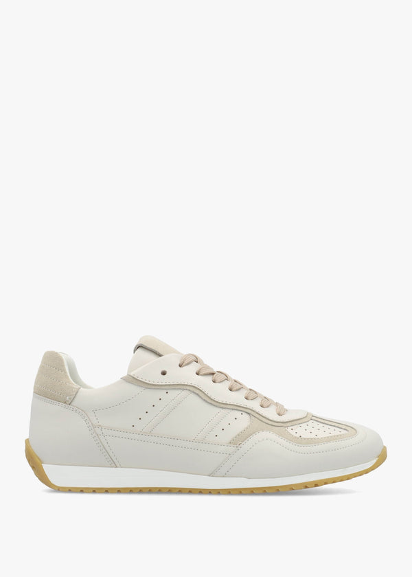 Sarita Off White Leather Runner Trainers