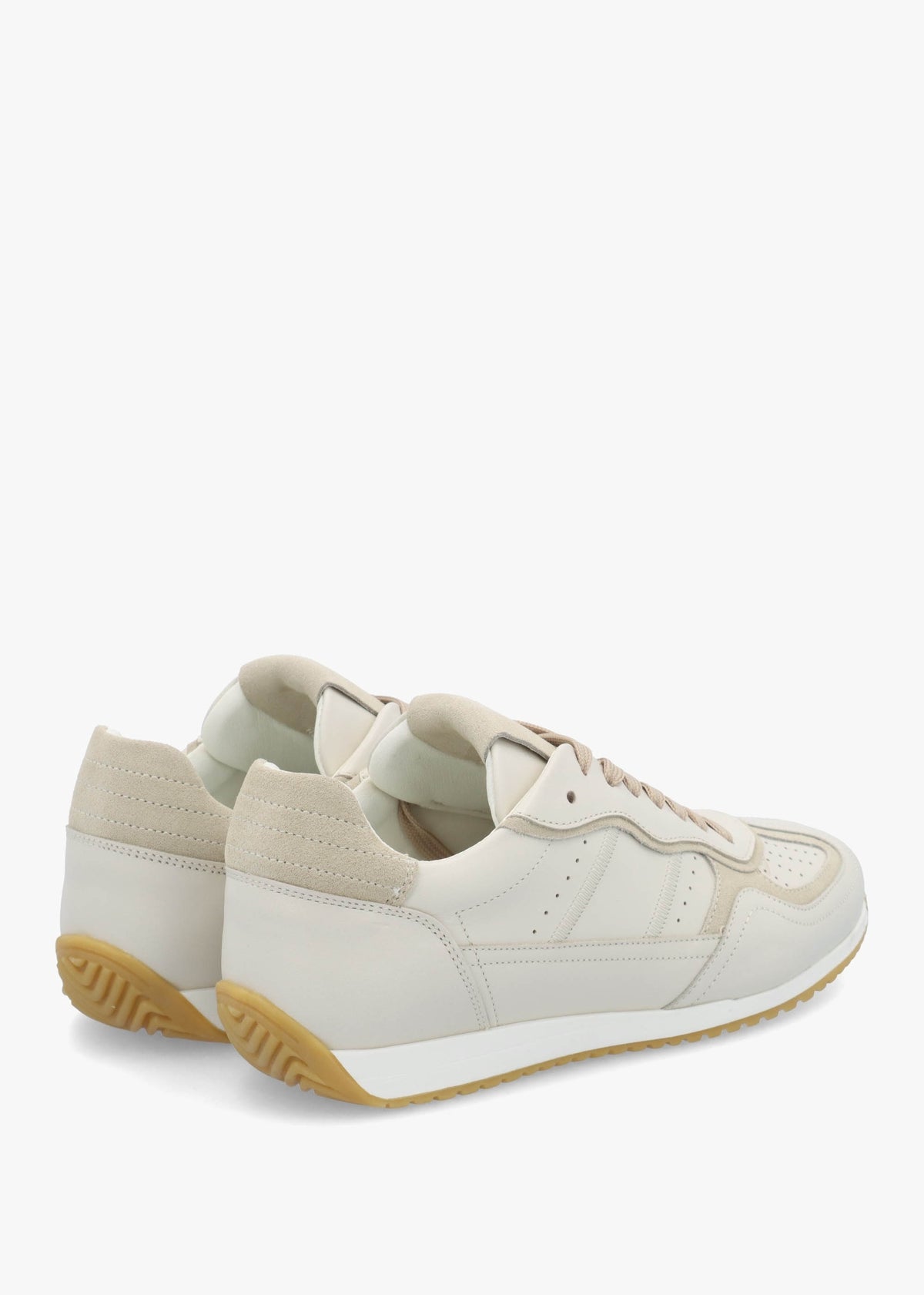 Sarita Off White Leather Runner Trainers
