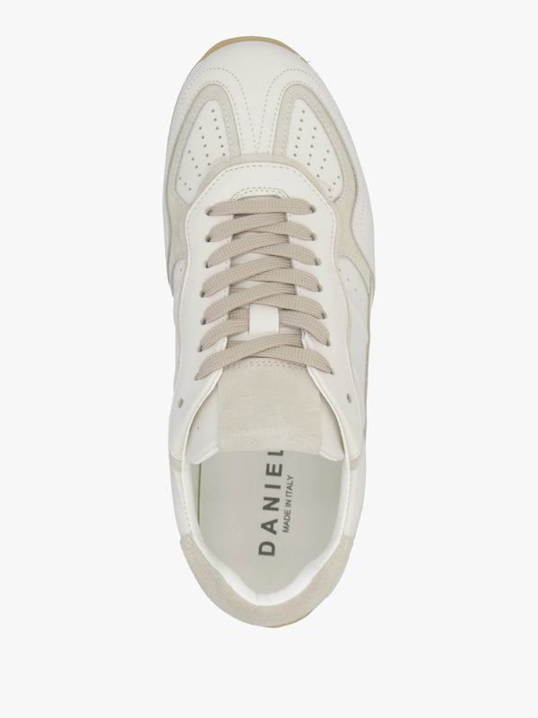 Sarita Off White Leather Runner Trainers