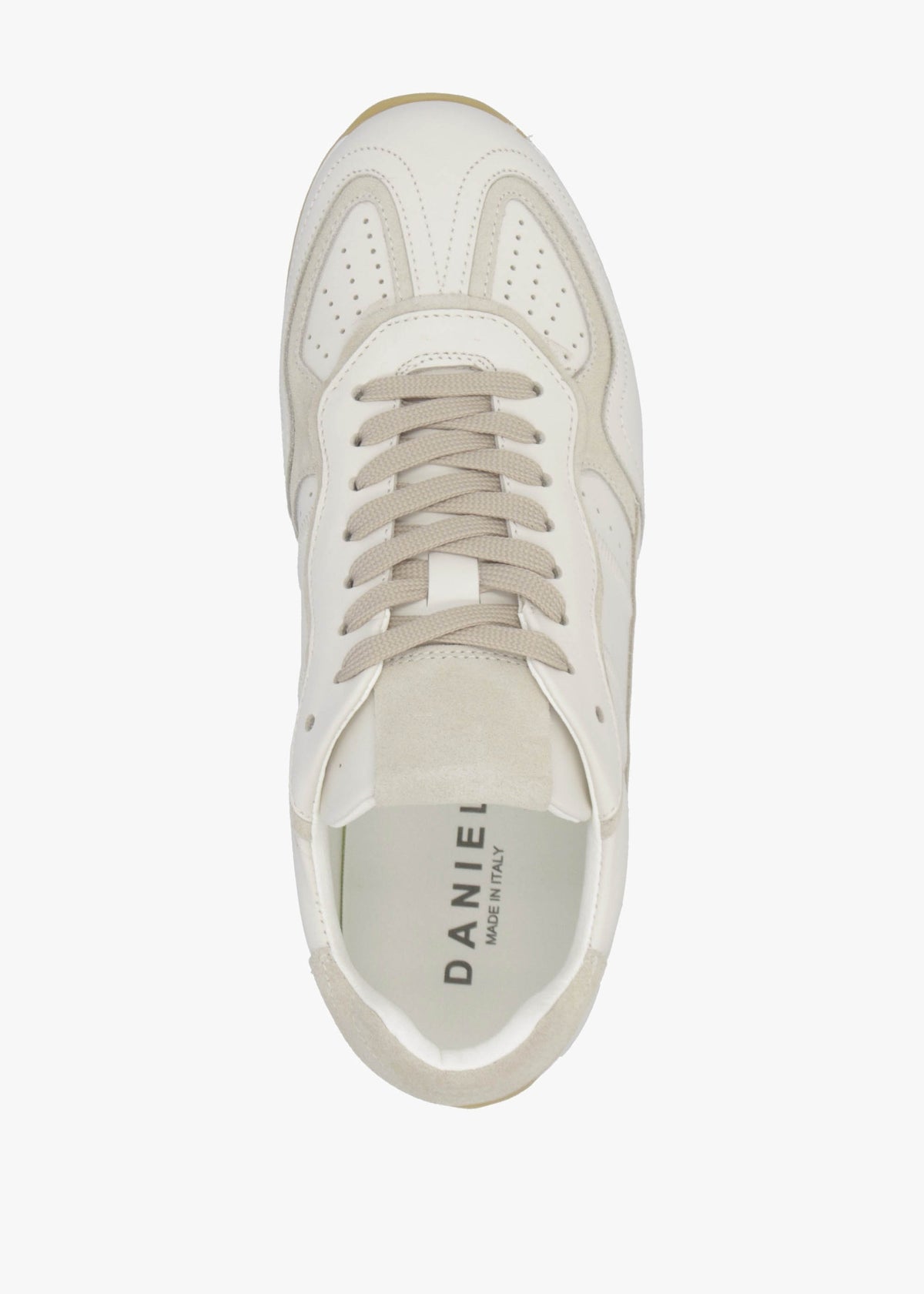 Sarita Off White Leather Runner Trainers
