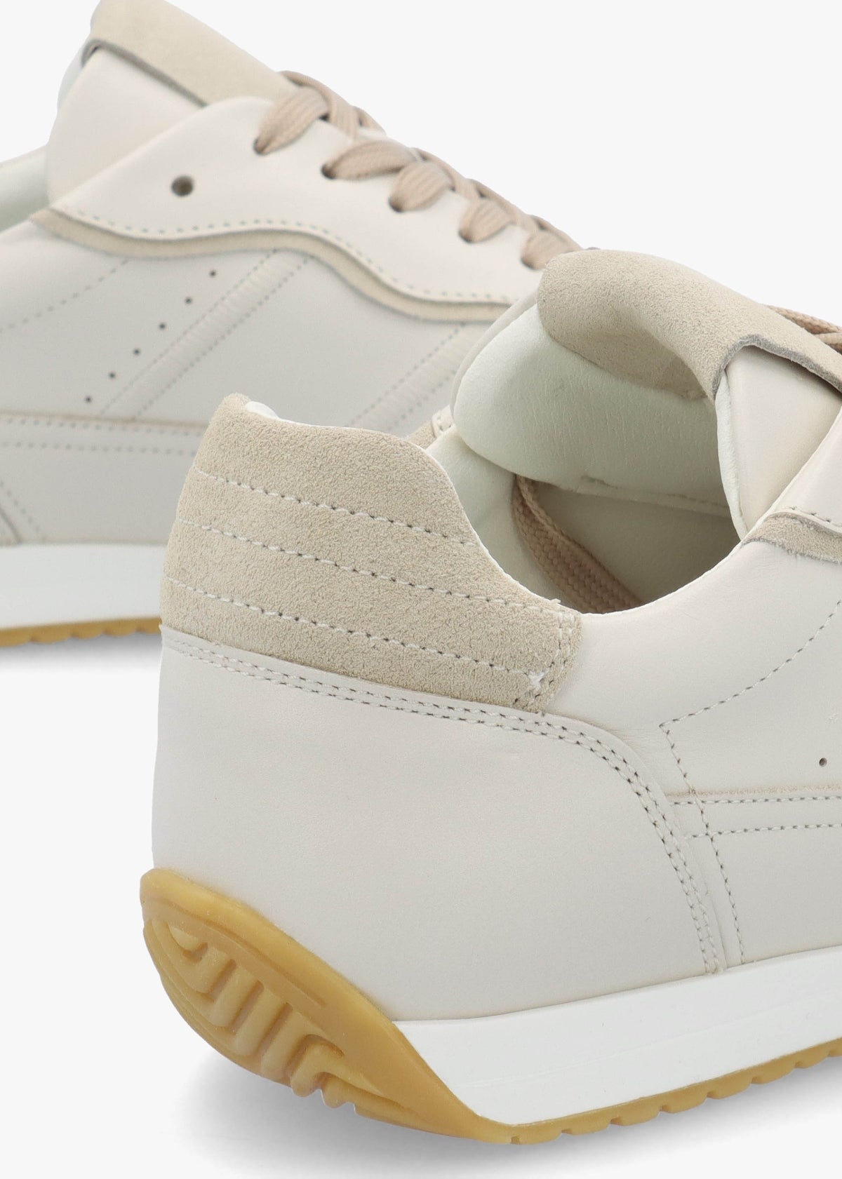 Sarita Off White Leather Runner Trainers