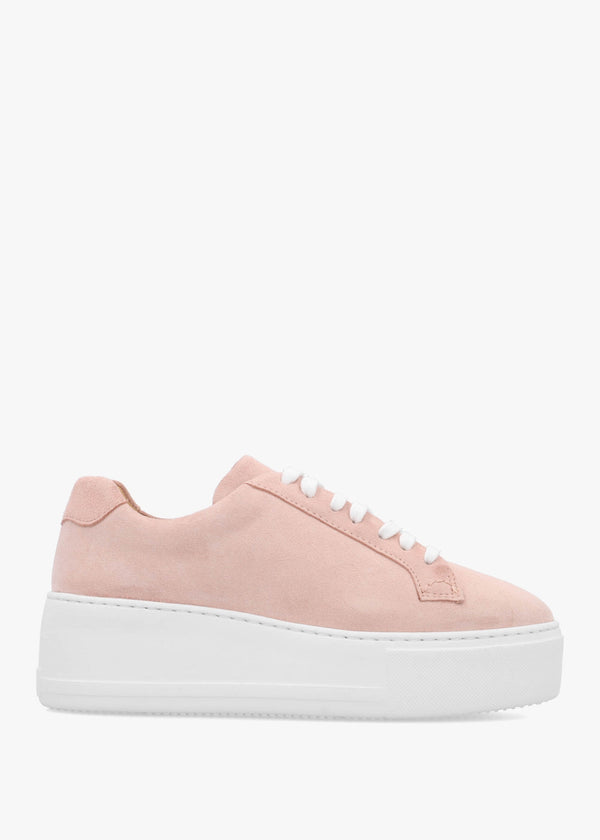 Park Up Pink Suede Flatform Trainers