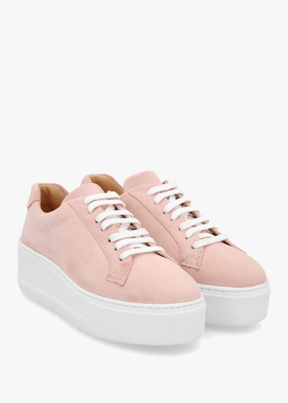 Park Up Pink Suede Flatform Trainers