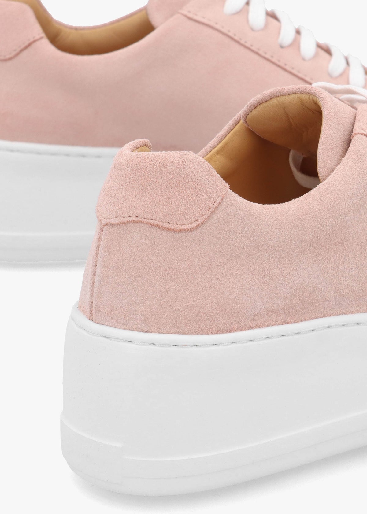 Park Up Pink Suede Flatform Trainers