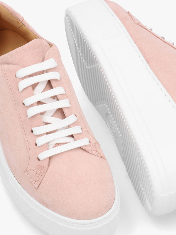 Park Up Pink Suede Flatform Trainers