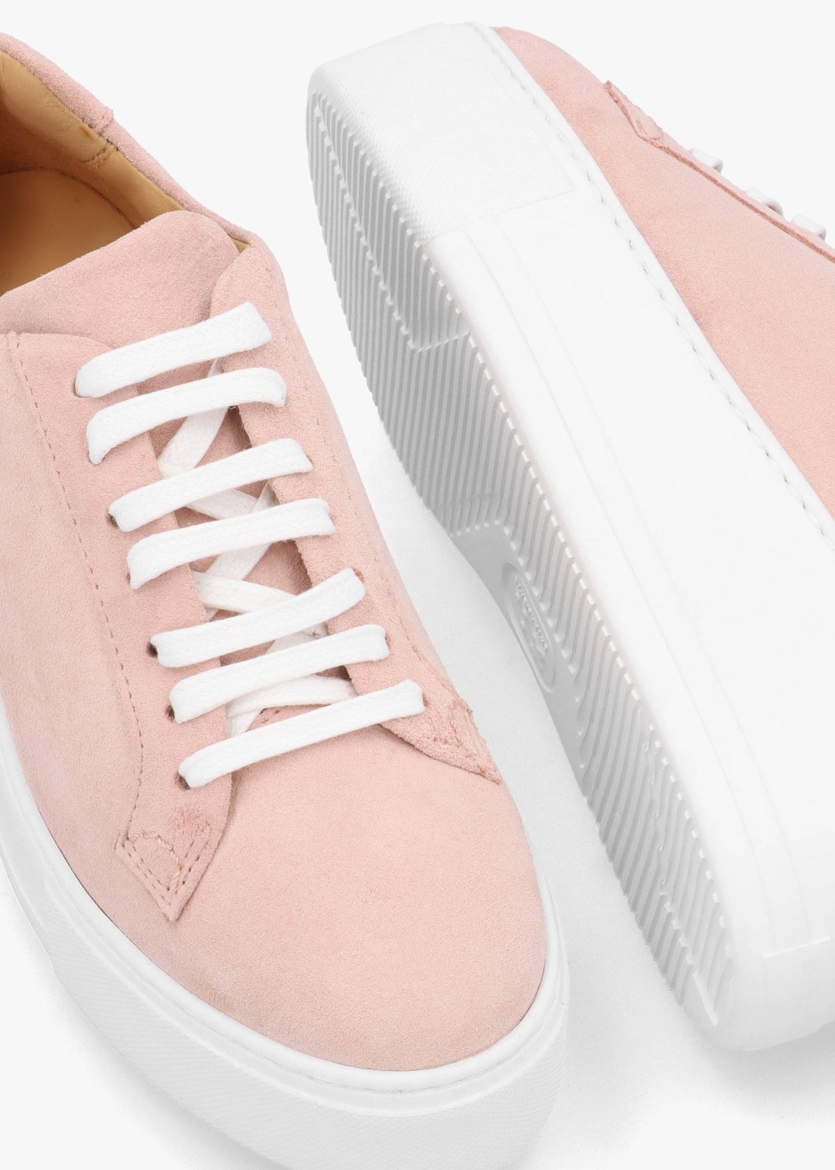 Park Up Pink Suede Flatform Trainers