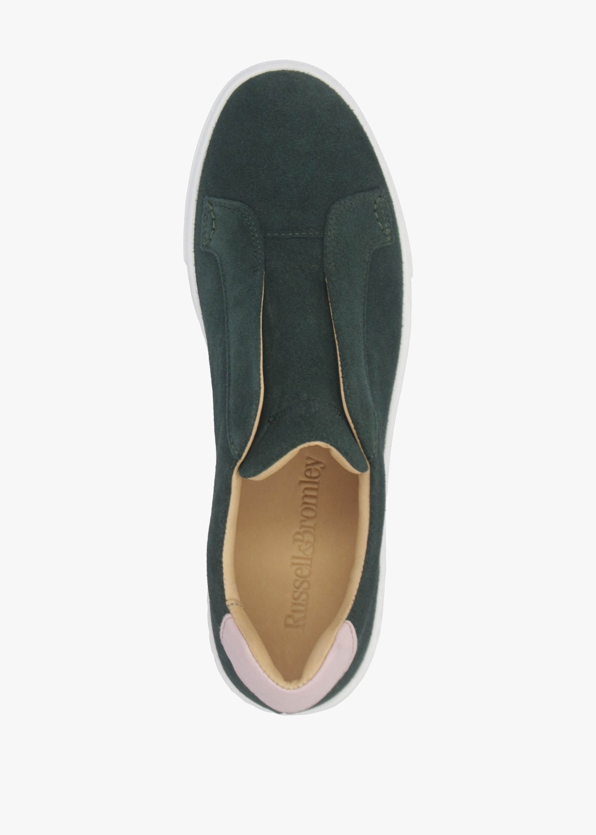 Park Up Laceless Green Suede Flatform Trainers
