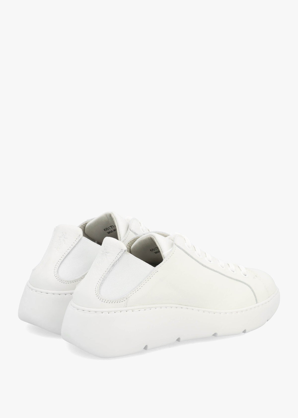 Joof White Leather Elastic Back Trainers