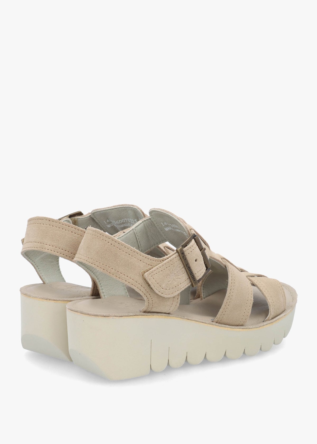 Yudd Taupe Suede Wedge Sandals