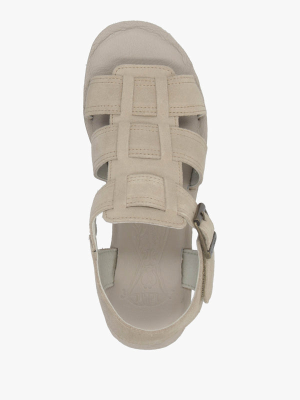 Yudd Taupe Suede Wedge Sandals