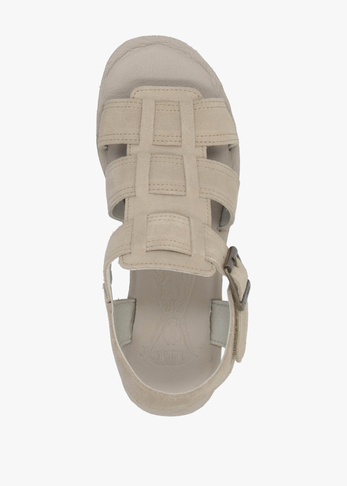 Yudd Taupe Suede Wedge Sandals