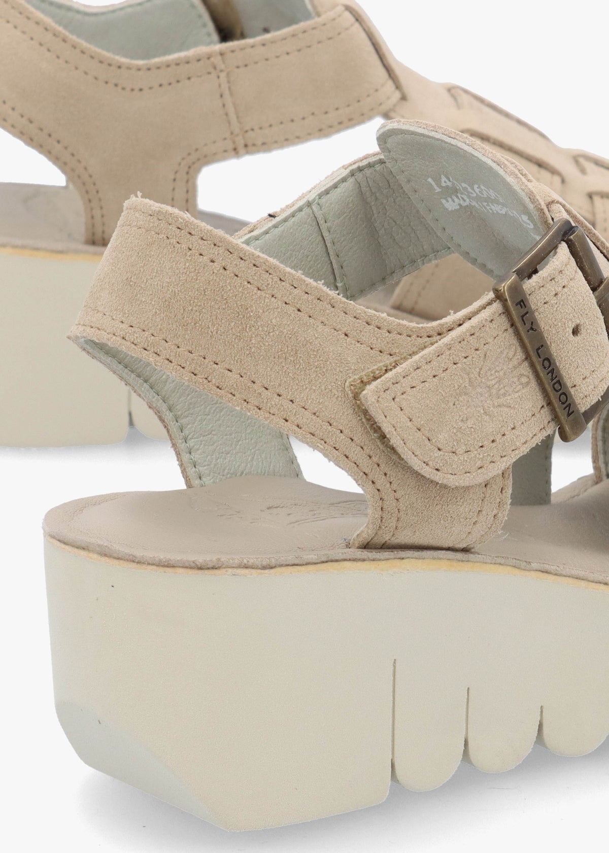 Yudd Taupe Suede Wedge Sandals