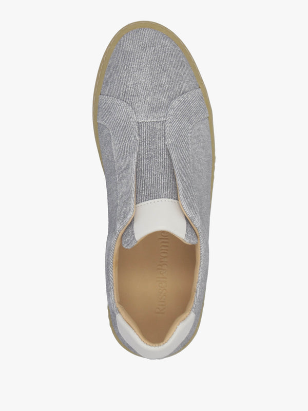 Pear Laceless Denim Suede Trainers