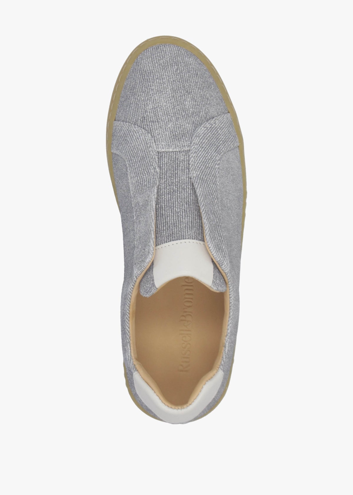 Pear Laceless Denim Suede Trainers