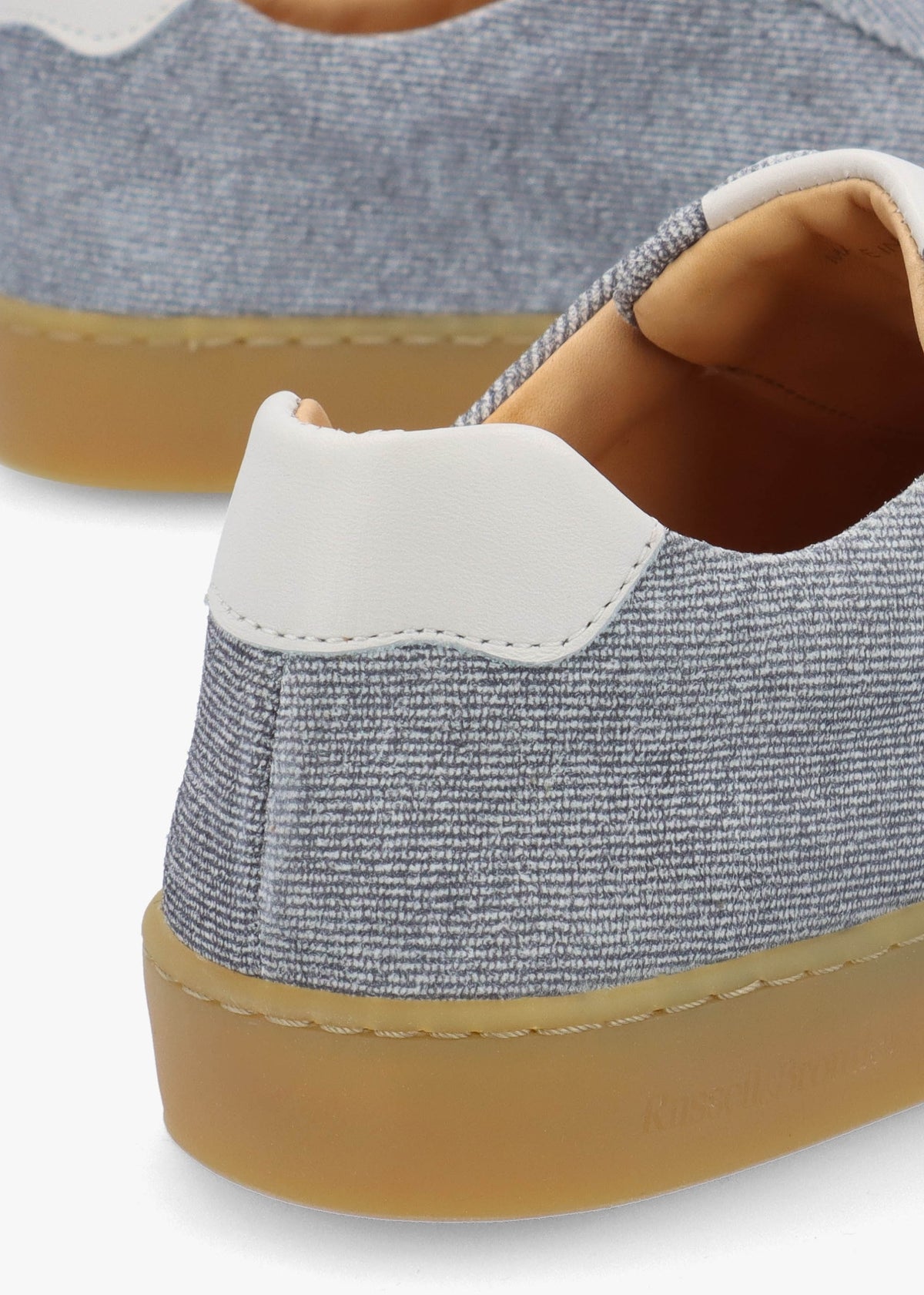 Pear Laceless Denim Suede Trainers