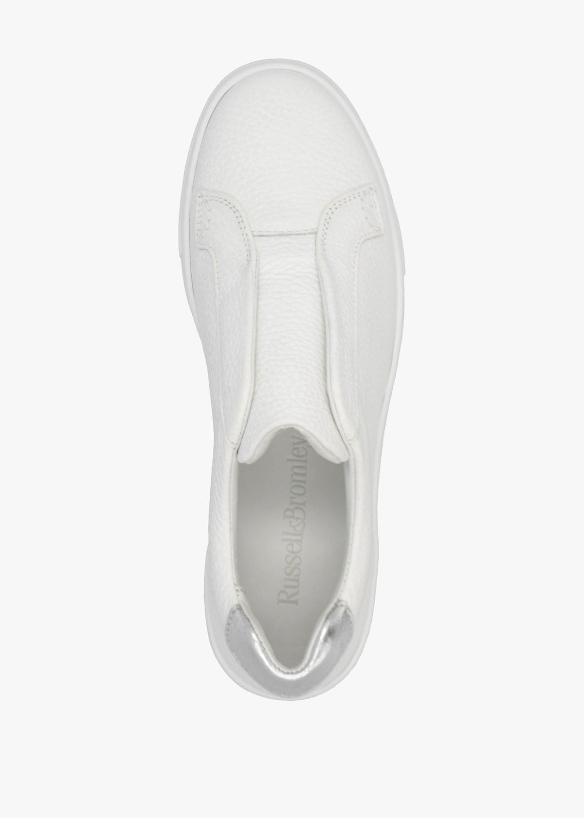Park Up Laceless White Leather Flatform Trainers