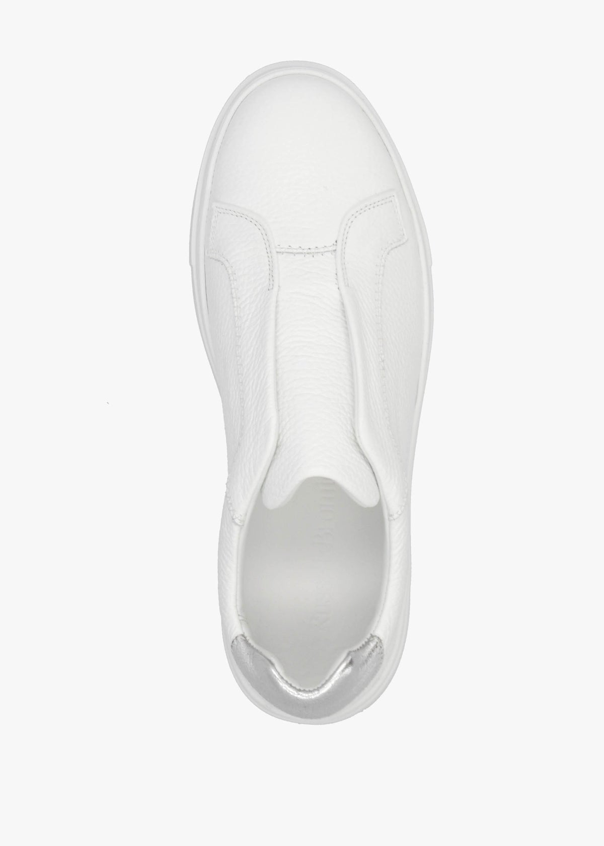Park Mid Flatform Laceless White Leather Trainers