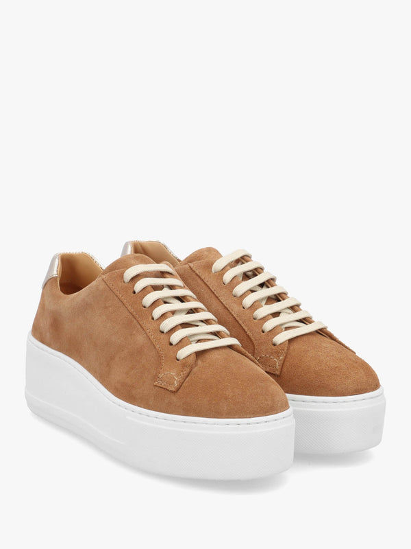 Park Cord Tan Suede Flatform Trainers