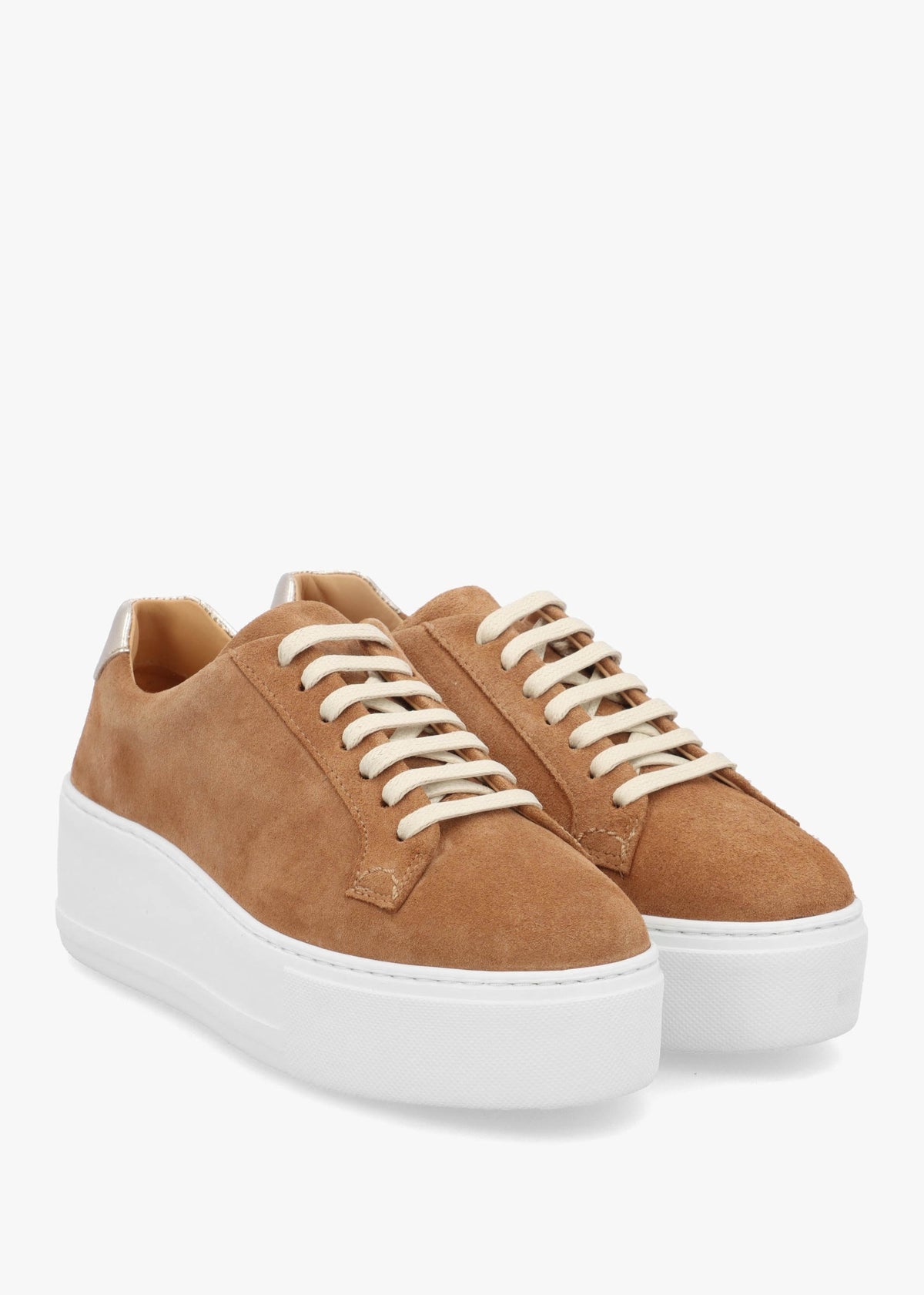 Park Cord Tan Suede Flatform Trainers