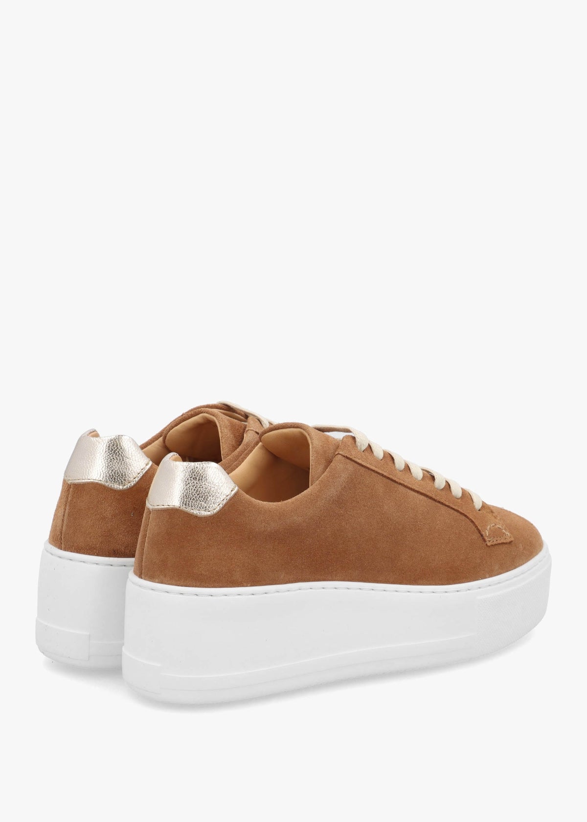 Park Cord Tan Suede Flatform Trainers