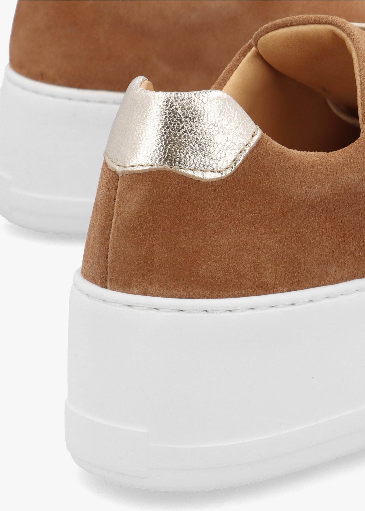 Park Cord Tan Suede Flatform Trainers