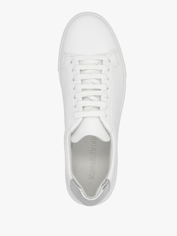 Park Cord White Leather Flatform Trainers