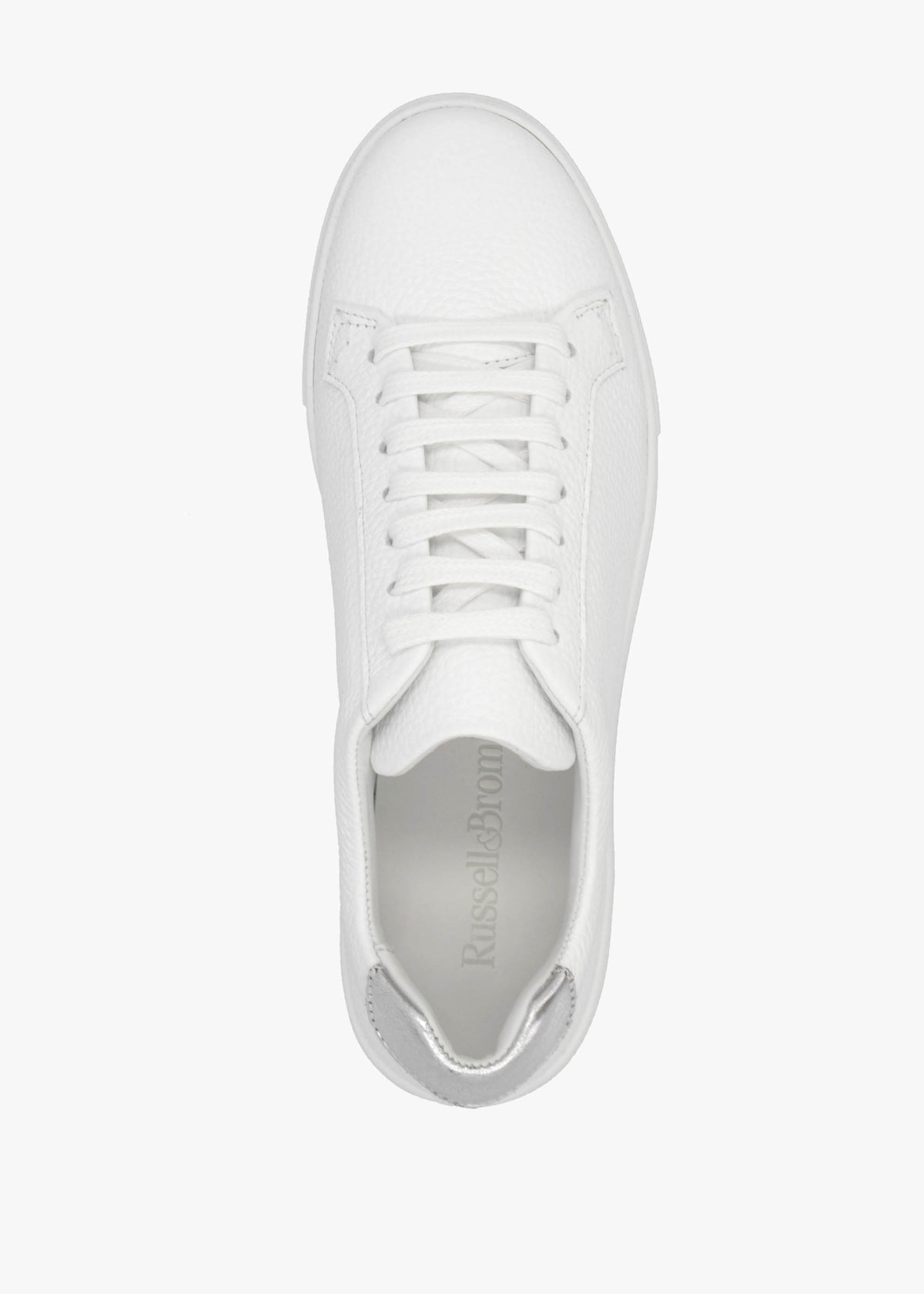 Park Cord White Leather Flatform Trainers