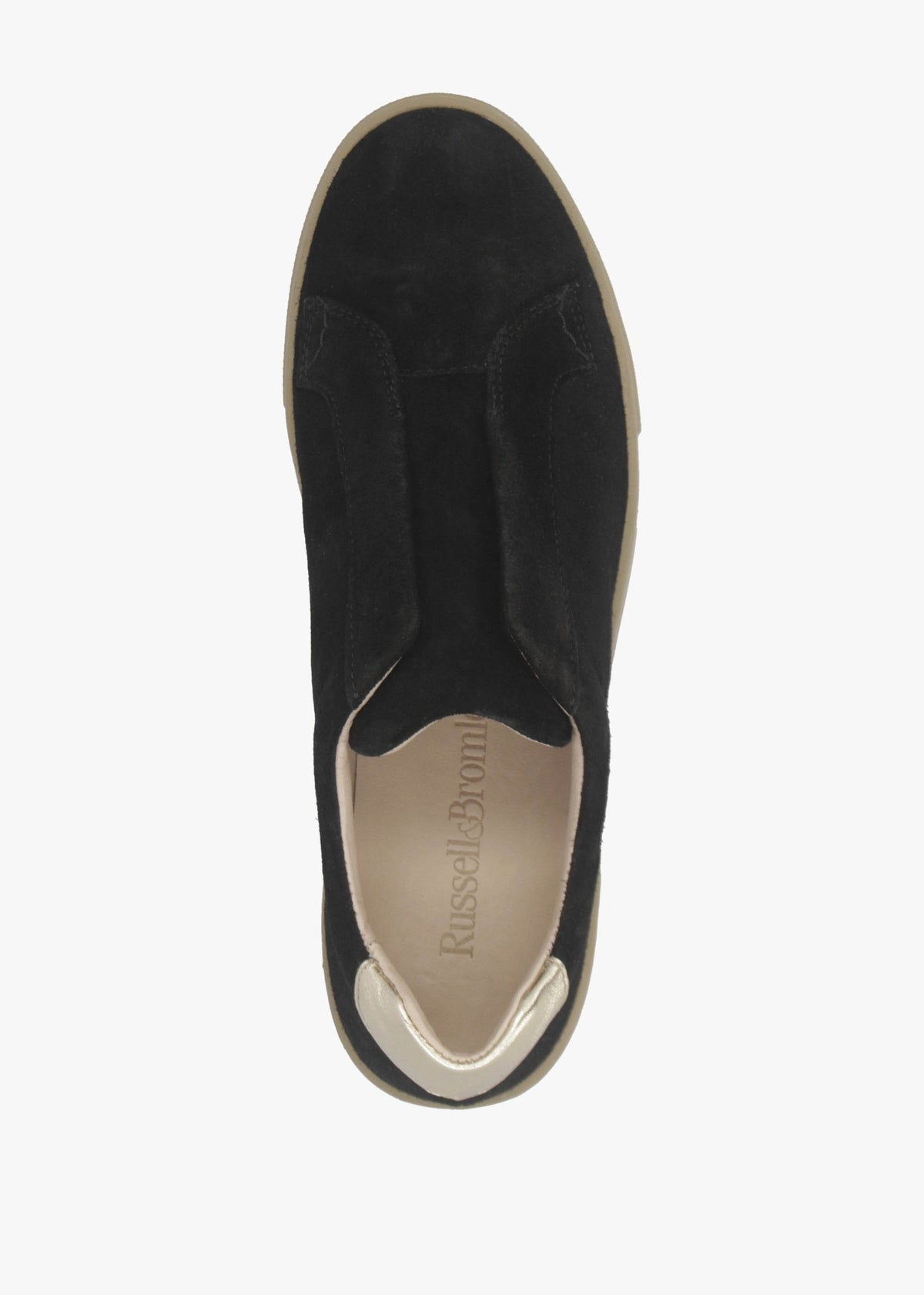 Park Up Laceless Black Suede Flatform Trainers