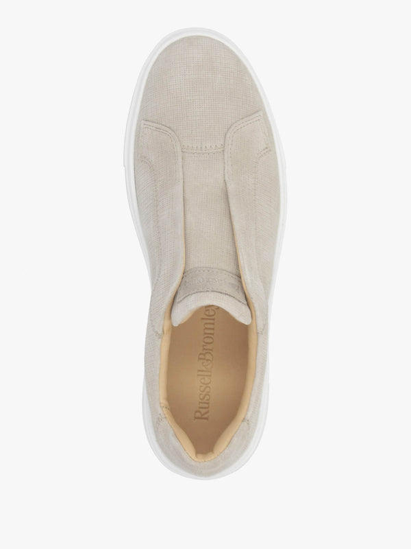 Park Mid Flatform Laceless Beige Suede Trainers