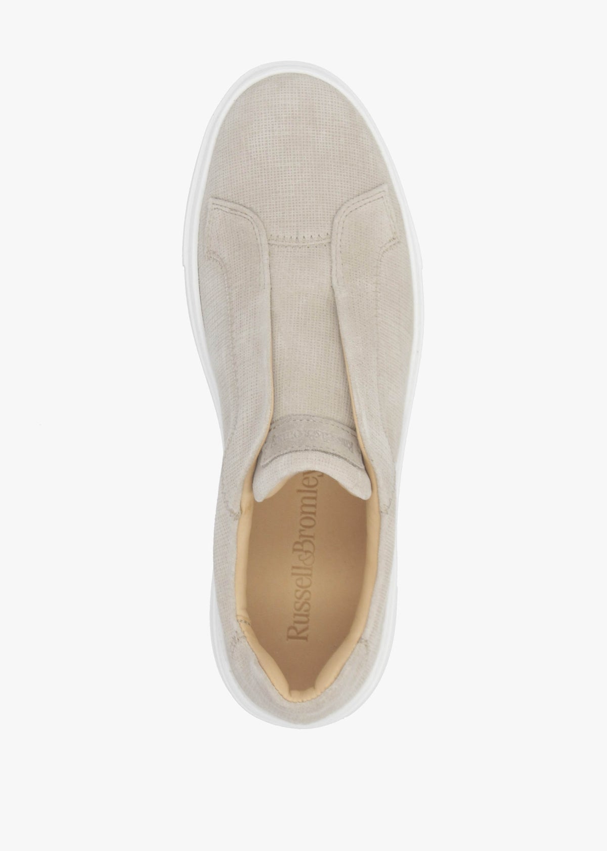 Park Mid Flatform Laceless Beige Suede Trainers