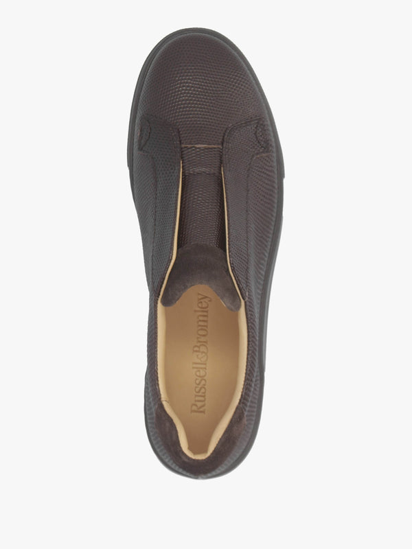 Park Up Laceless Bown Leather Flatform Trainers