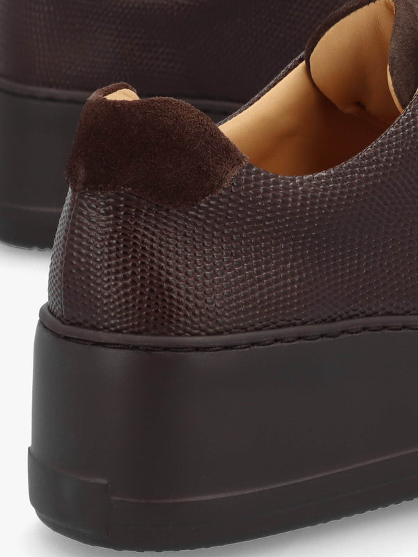 Park Up Laceless Bown Leather Flatform Trainers