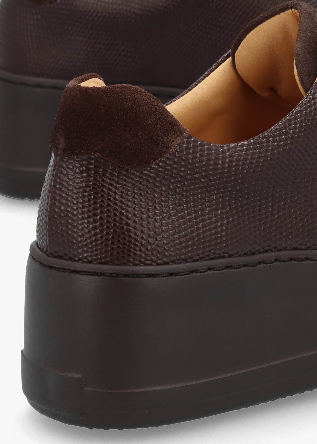 Park Up Laceless Bown Leather Flatform Trainers
