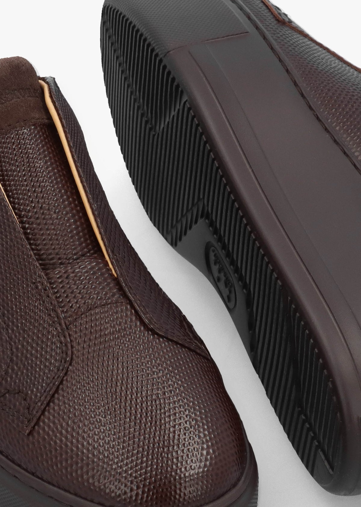 Park Up Laceless Bown Leather Flatform Trainers