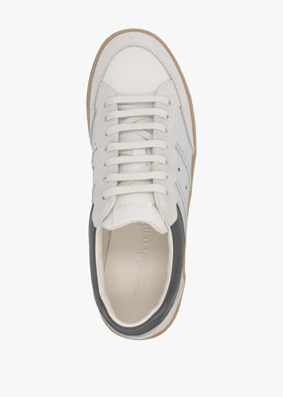 Roller Silver Leather Lace Up Trainers