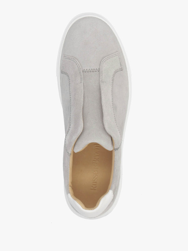 Park Mid Flatform Laceless Grey Suede Trainers