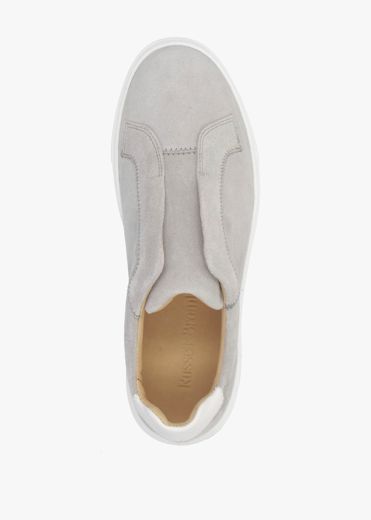 Park Mid Flatform Laceless Grey Suede Trainers
